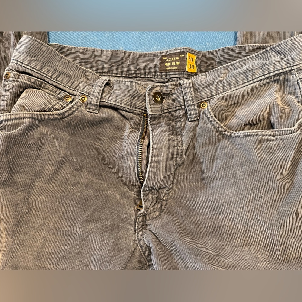 Men’s J Crew Flex Corduroy Pants 484 blue 30x30 Slim fit